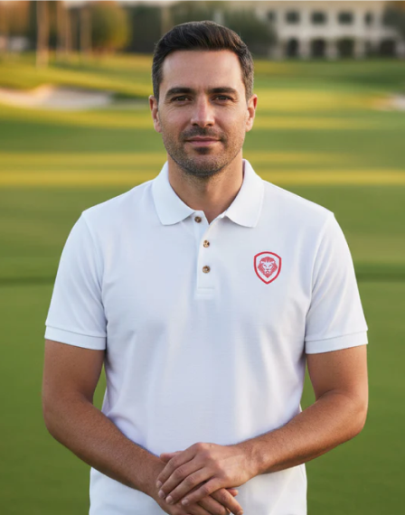 Premium White and Gold Polo Shirt (Classic Fit)