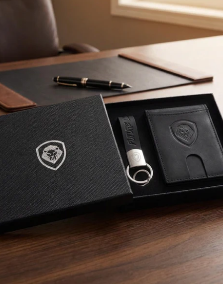 Valuetainment Black Wallet-Keychain Set
